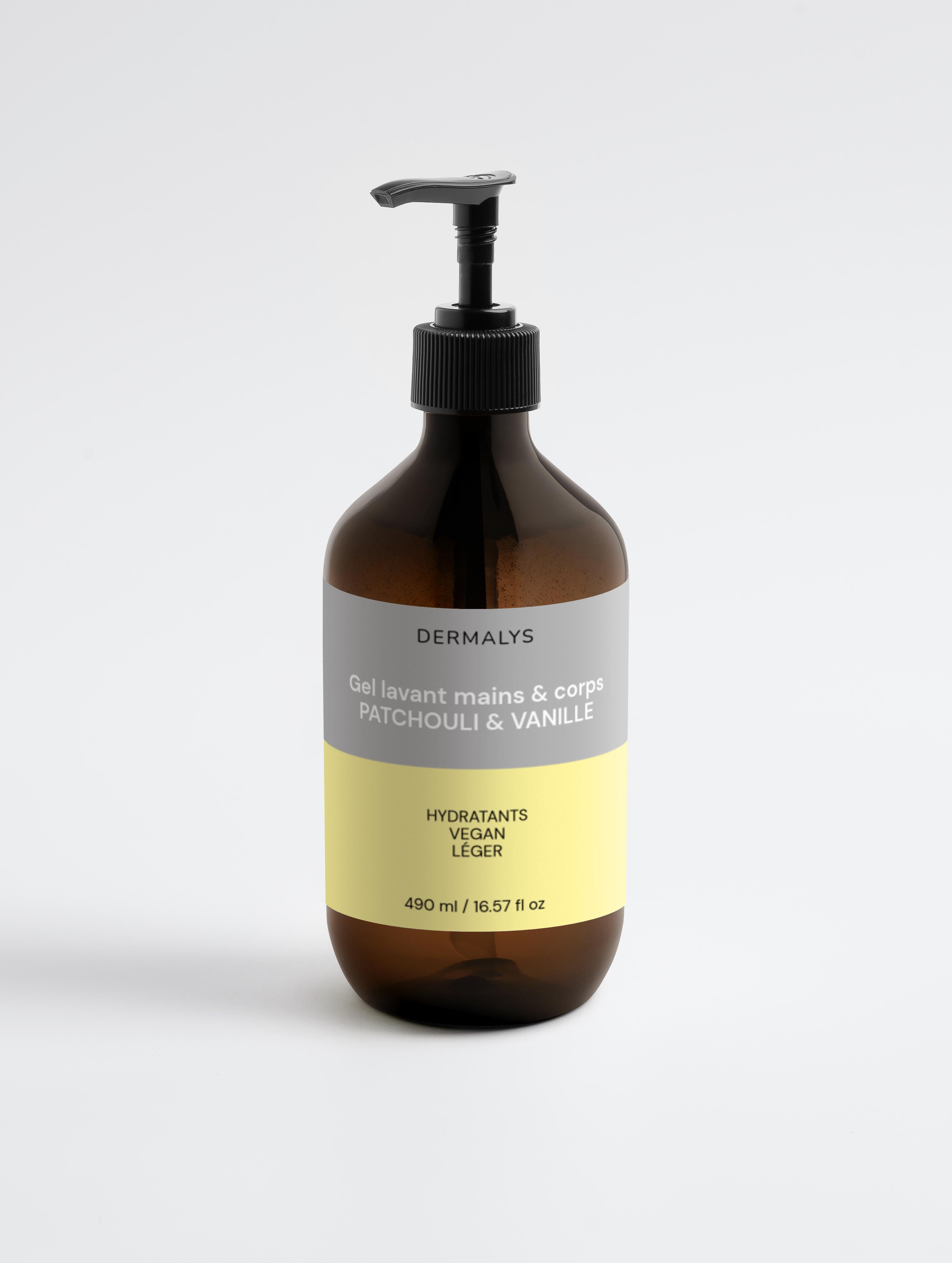 Dermalys – Gel lavant Mains & Corps Patchouli Sensuel & Vanille Ambrée