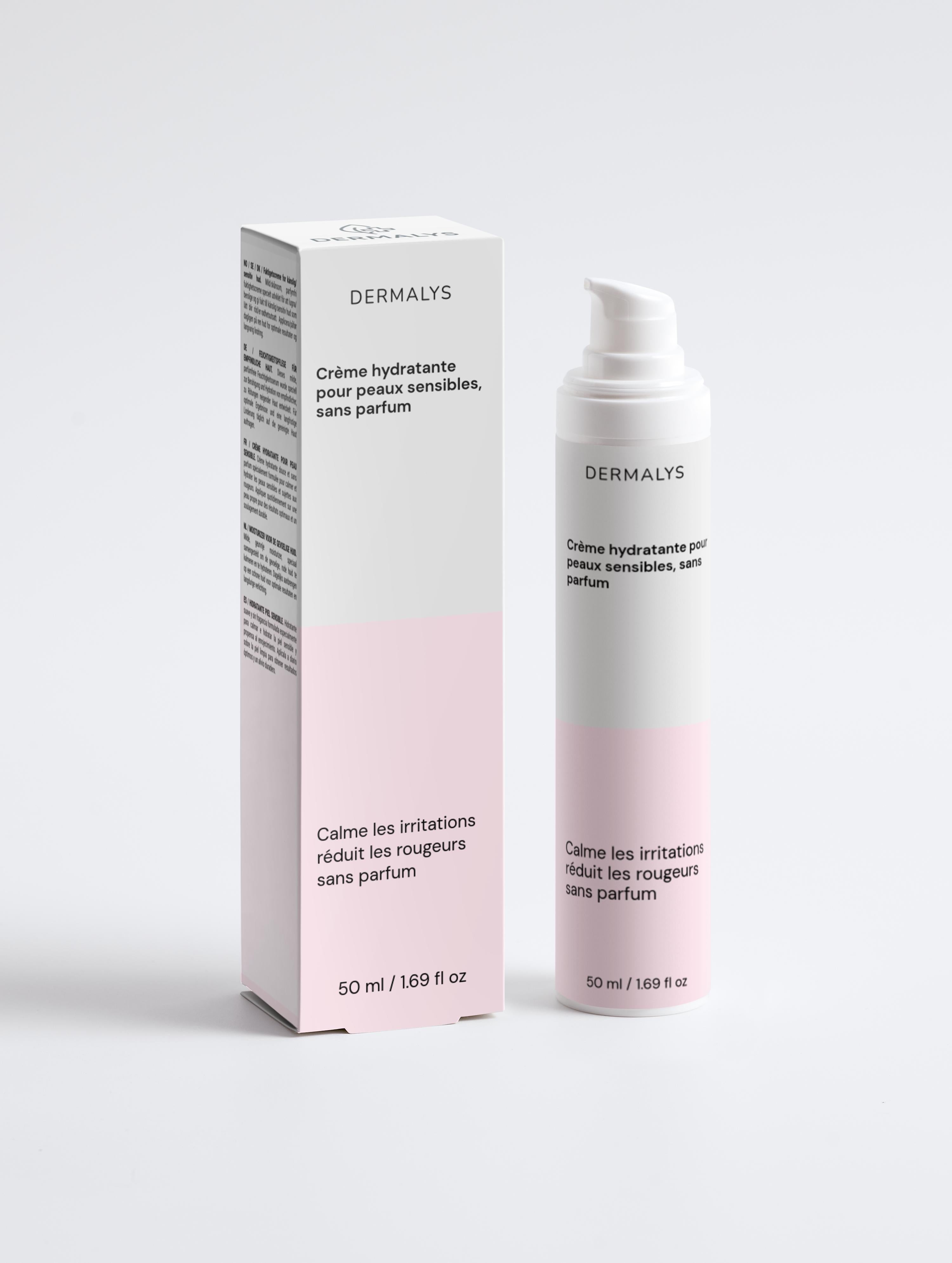 Dermalys – Crème Hydratante Peaux Sensibles Sans Parfum
