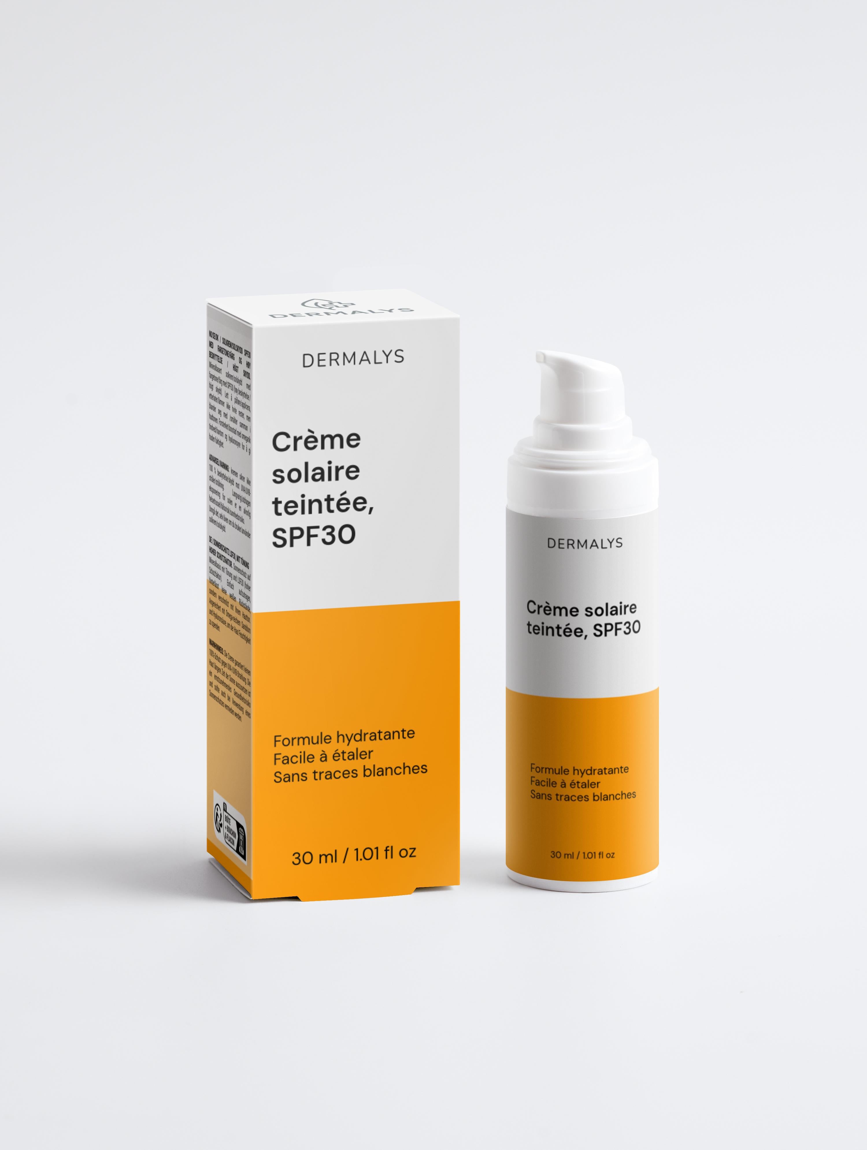 Dermalys – Crème Solaire Minérale Teintée SPF30 Hydratante & Protectrice