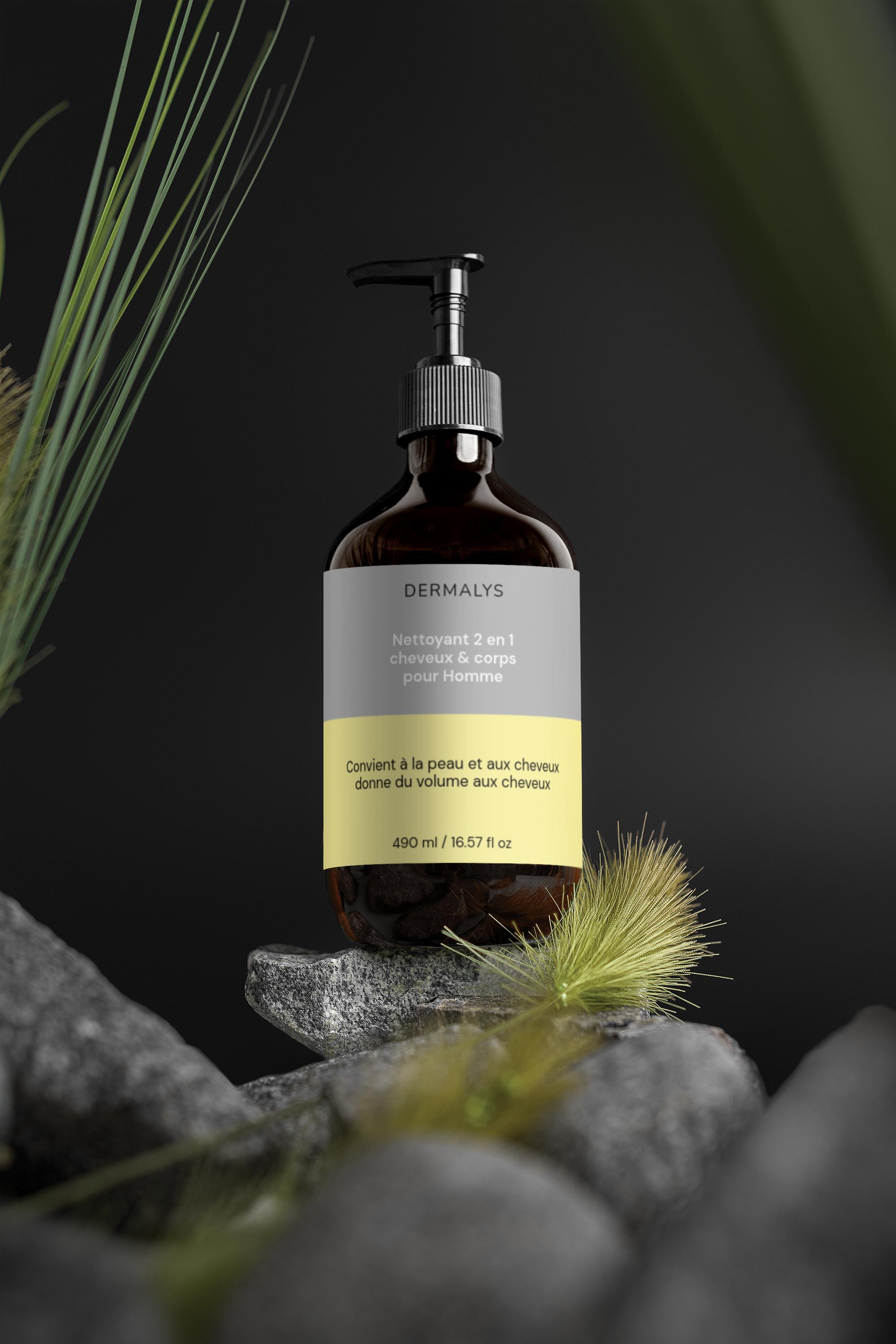 Dermalys – Gel Douche & Cheveux 2-en-1 Homme Vitalité & Volume