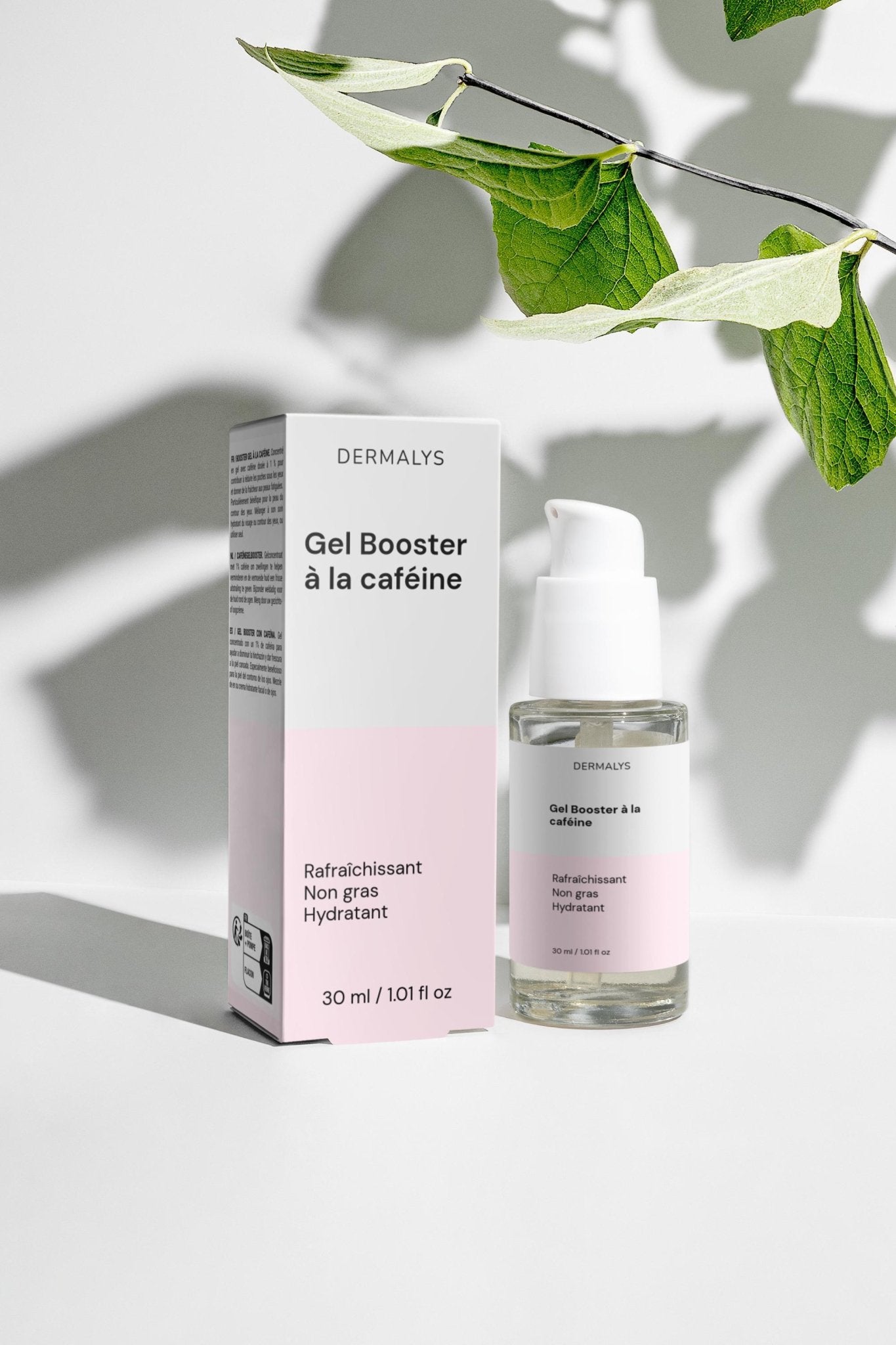 Gel booster visage à la caféine – anti-fatigue et dynamisant Dermalys