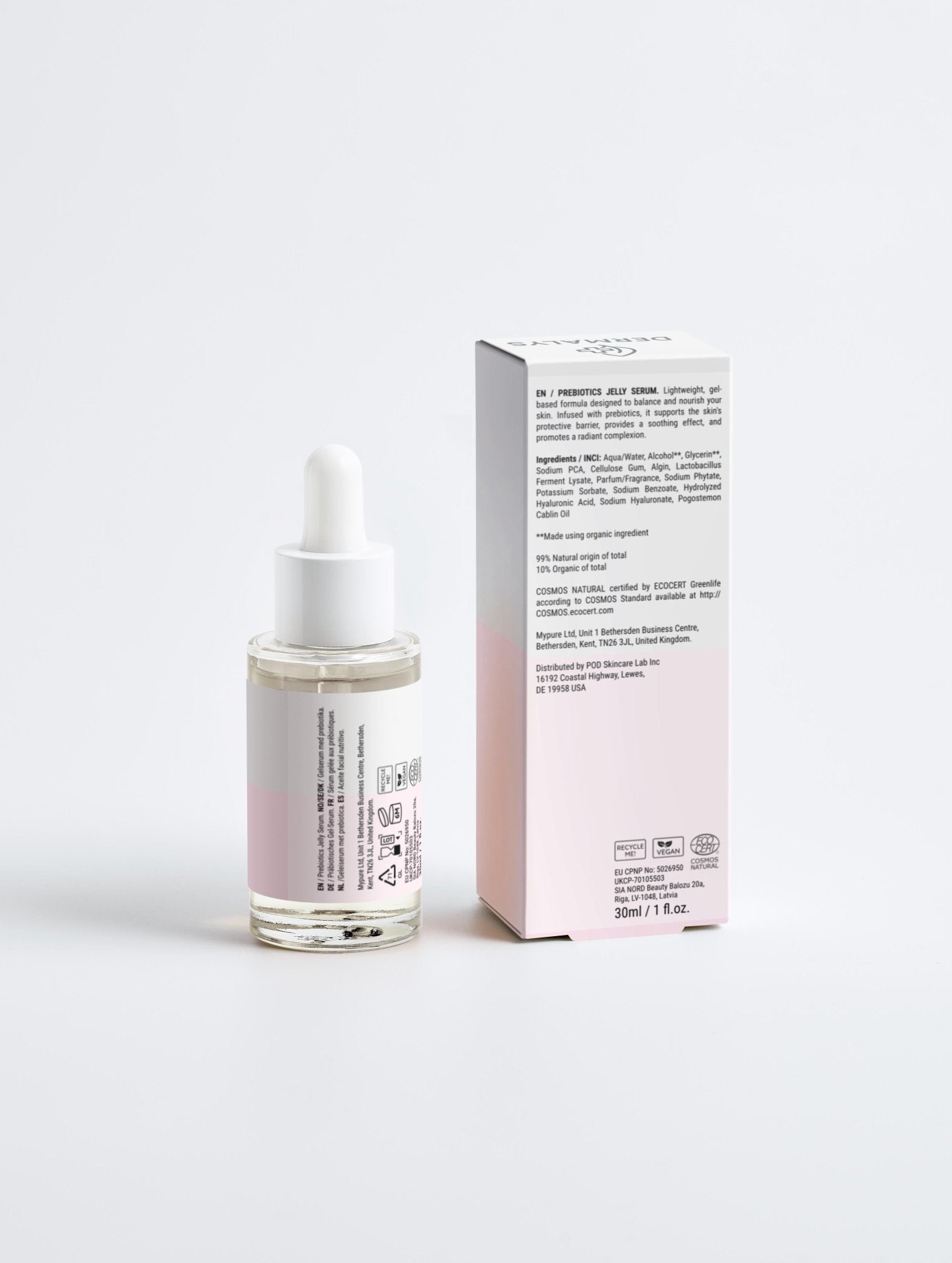 Sérum gelée prébiotique Dermalys équilibrant apaisant peau irritée
