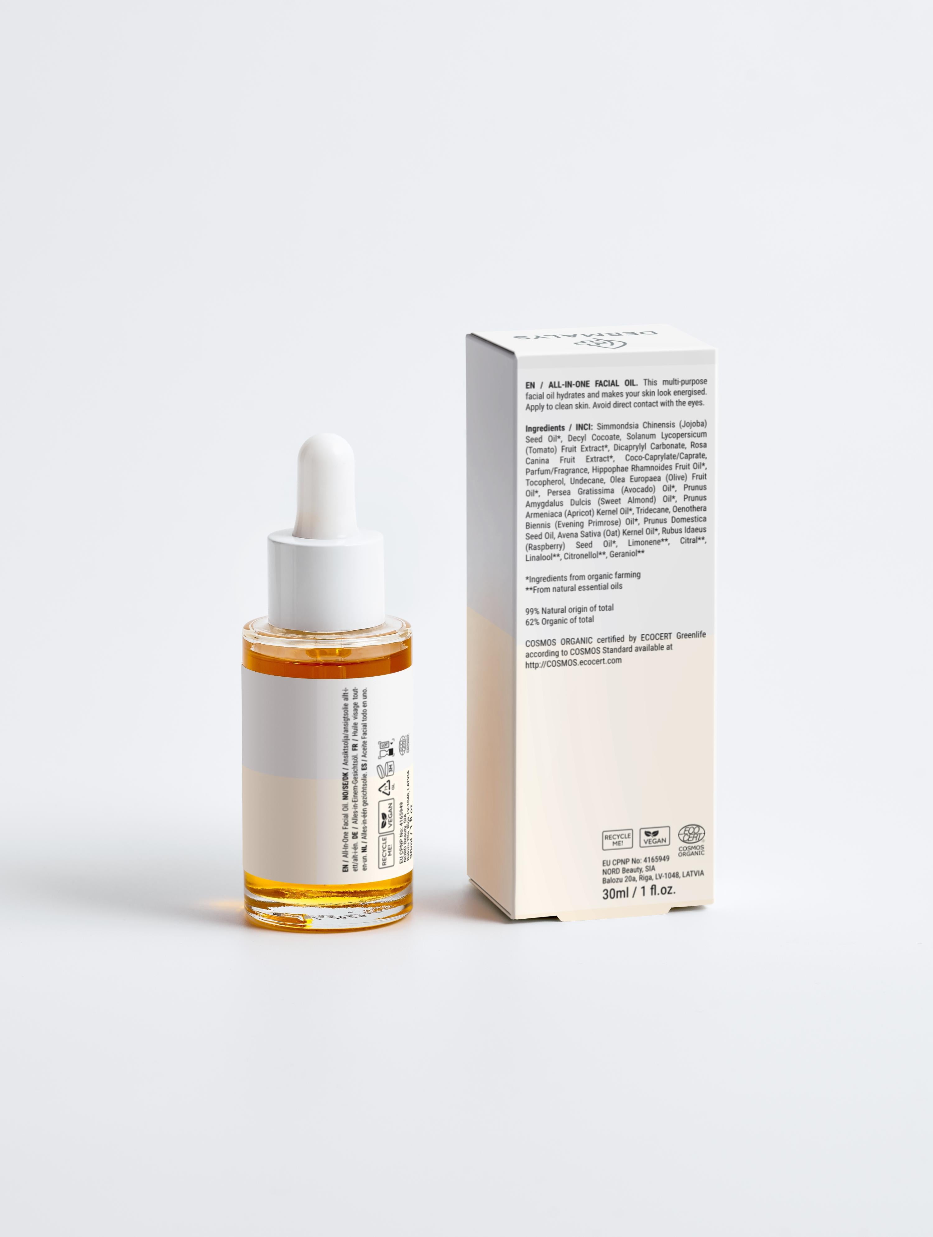Dermalys – Huile Visage Tout-en-Un Éclat & Nutrition